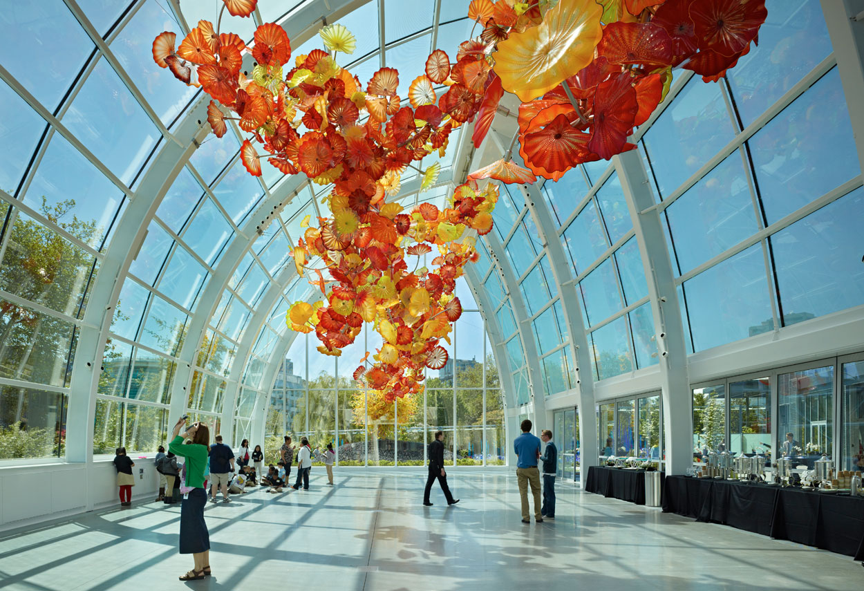 chihuly garden glass building museum events interior